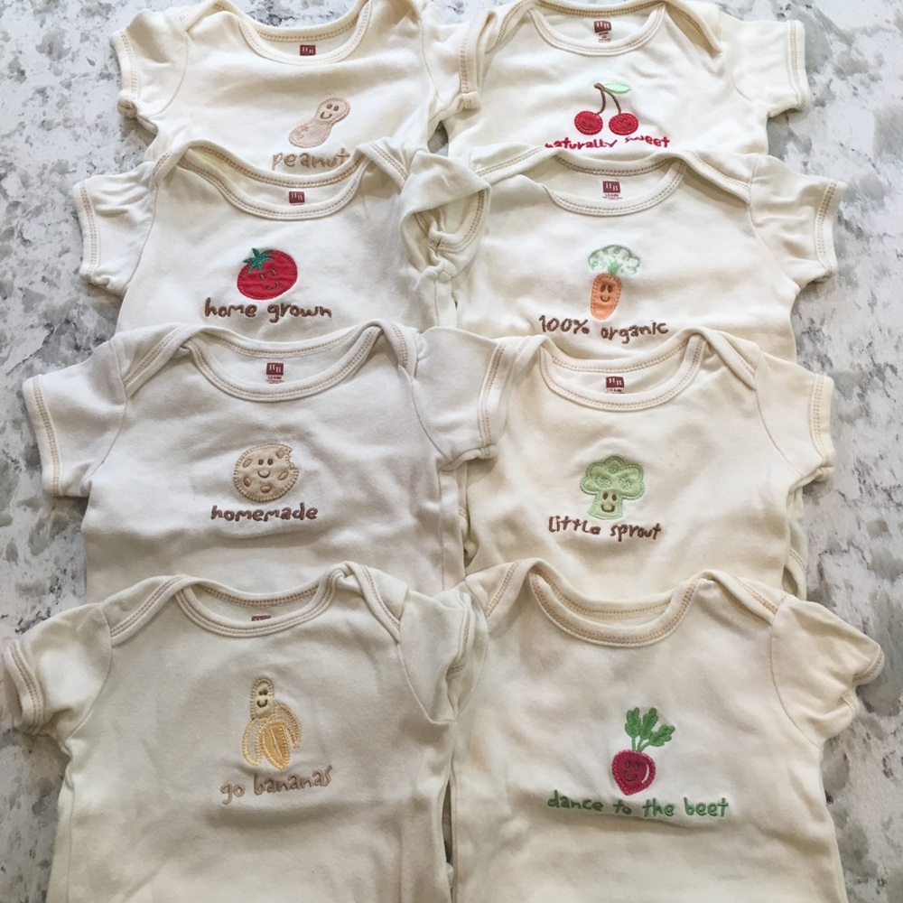 LOT of 8 Organic Onsies